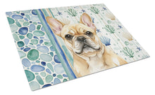 Load image into Gallery viewer, Fawn French Bulldog Coastal Sea Glass Glass Cutting Board