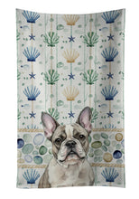 Load image into Gallery viewer, Pied French Bulldog Coastal Sea Glass Kitchen Towel