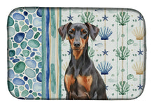 Load image into Gallery viewer, German Pinscher Coastal Sea Glass Dish Drying Mat