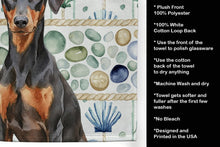 Load image into Gallery viewer, German Pinscher Coastal Sea Glass Kitchen Towel