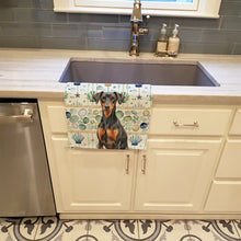 Load image into Gallery viewer, German Pinscher Coastal Sea Glass Kitchen Towel