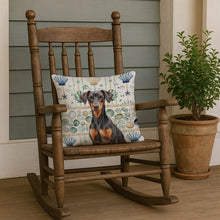 Load image into Gallery viewer, German Pinscher Coastal Sea Glass Throw Pillow