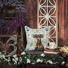 Load image into Gallery viewer, German Pinscher Coastal Sea Glass Throw Pillow