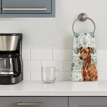 Load image into Gallery viewer, Red German Pinscher Coastal Sea Glass Kitchen Towel