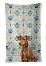 Load image into Gallery viewer, Red German Pinscher Coastal Sea Glass Kitchen Towel