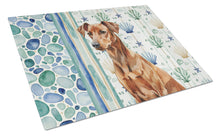 Load image into Gallery viewer, Red German Pinscher Coastal Sea Glass Glass Cutting Board