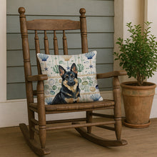 Load image into Gallery viewer, Black and Tan German Shepherd Coastal Sea Glass Throw Pillow