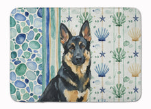 Load image into Gallery viewer, Black and Tan German Shepherd Coastal Sea Glass Memory Foam Kitchen Mat