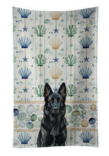 Load image into Gallery viewer, Black German Shepherd Coastal Sea Glass Kitchen Towel
