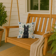 Load image into Gallery viewer, Black German Shepherd Coastal Sea Glass Throw Pillow