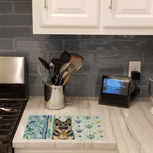 Load image into Gallery viewer, German Shepherd Coastal Sea Glass Glass Cutting Board