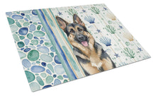 Load image into Gallery viewer, German Shepherd Coastal Sea Glass Glass Cutting Board