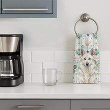 Load image into Gallery viewer, White German Shepherd Coastal Sea Glass Kitchen Towel