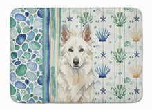 Load image into Gallery viewer, White German Shepherd Coastal Sea Glass Memory Foam Kitchen Mat