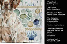Load image into Gallery viewer, German Shorthaired Pointer Coastal Sea Glass Kitchen Towel
