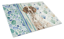 Load image into Gallery viewer, German Shorthaired Pointer Coastal Sea Glass Glass Cutting Board