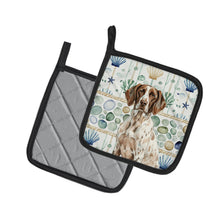 Load image into Gallery viewer, German Shorthaired Pointer Coastal Sea Glass Pair of Pot Holders