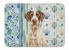 Load image into Gallery viewer, Liver and White German Wirehaired Pointer Coastal Sea Glass Memory Foam Kitchen Mat