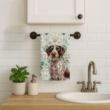 Load image into Gallery viewer, Roan German Wirehaired Pointer Coastal Sea Glass Kitchen Towel