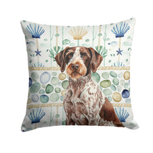 Load image into Gallery viewer, Roan German Wirehaired Pointer Coastal Sea Glass Throw Pillow