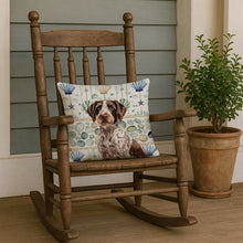 Load image into Gallery viewer, Roan German Wirehaired Pointer Coastal Sea Glass Throw Pillow