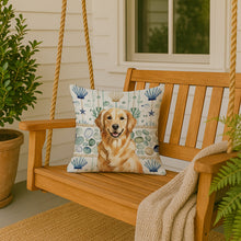Load image into Gallery viewer, Golden Retriever Coastal Sea Glass Throw Pillow