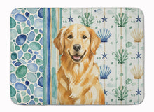 Load image into Gallery viewer, Golden Retriever Coastal Sea Glass Memory Foam Kitchen Mat