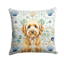 Load image into Gallery viewer, Goldendoodle Coastal Sea Glass Throw Pillow