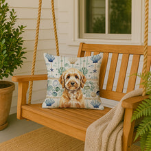 Load image into Gallery viewer, Goldendoodle Coastal Sea Glass Throw Pillow