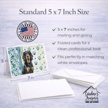 Load image into Gallery viewer, Gordon Setter Coastal Sea Glass Greeting Cards Pack of 8