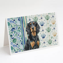 Load image into Gallery viewer, Gordon Setter Coastal Sea Glass Greeting Cards Pack of 8