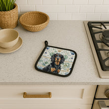 Load image into Gallery viewer, Gordon Setter Coastal Sea Glass Pair of Pot Holders