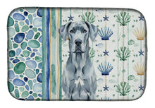 Load image into Gallery viewer, Blue Great Dane Coastal Sea Glass Dish Drying Mat
