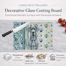 Load image into Gallery viewer, Blue Great Dane Coastal Sea Glass Glass Cutting Board