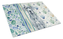 Load image into Gallery viewer, Blue Great Dane Coastal Sea Glass Glass Cutting Board