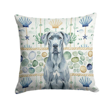 Load image into Gallery viewer, Blue Great Dane Coastal Sea Glass Throw Pillow