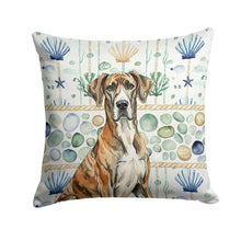 Load image into Gallery viewer, Brindle Great Dane Coastal Sea Glass Throw Pillow