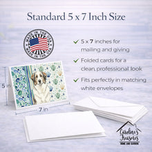 Load image into Gallery viewer, Badger Great Pyrenees Coastal Sea Glass Greeting Cards Pack of 8