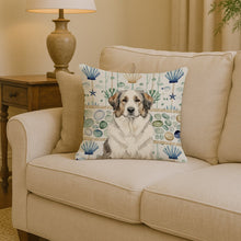 Load image into Gallery viewer, Badger Great Pyrenees Coastal Sea Glass Throw Pillow