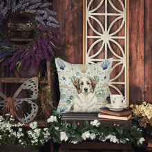 Load image into Gallery viewer, Badger Great Pyrenees Coastal Sea Glass Throw Pillow