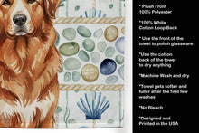 Load image into Gallery viewer, Reddish Brown Great Pyrenees Coastal Sea Glass Kitchen Towel