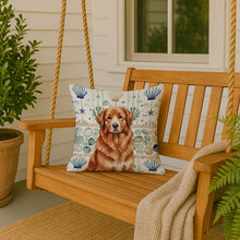 Load image into Gallery viewer, Reddish Brown Great Pyrenees Coastal Sea Glass Throw Pillow