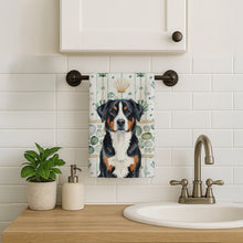 Load image into Gallery viewer, Greater Swiss Mountain Dog Coastal Sea Glass Kitchen Towel