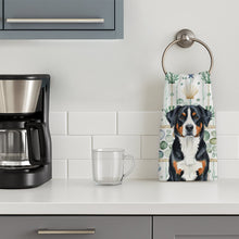 Load image into Gallery viewer, Greater Swiss Mountain Dog Coastal Sea Glass Kitchen Towel