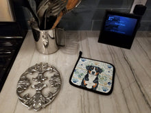 Load image into Gallery viewer, Greater Swiss Mountain Dog Coastal Sea Glass Pair of Pot Holders