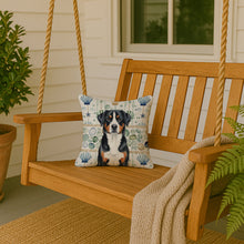 Load image into Gallery viewer, Greater Swiss Mountain Dog Coastal Sea Glass Throw Pillow