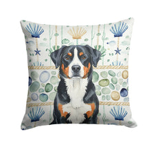 Load image into Gallery viewer, Greater Swiss Mountain Dog Coastal Sea Glass Throw Pillow