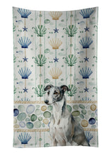 Load image into Gallery viewer, Black and White Greyhound Coastal Sea Glass Kitchen Towel