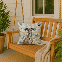Load image into Gallery viewer, Brindle Greyhound Coastal Sea Glass Throw Pillow
