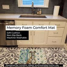 Load image into Gallery viewer, Brindle Greyhound Coastal Sea Glass Memory Foam Kitchen Mat